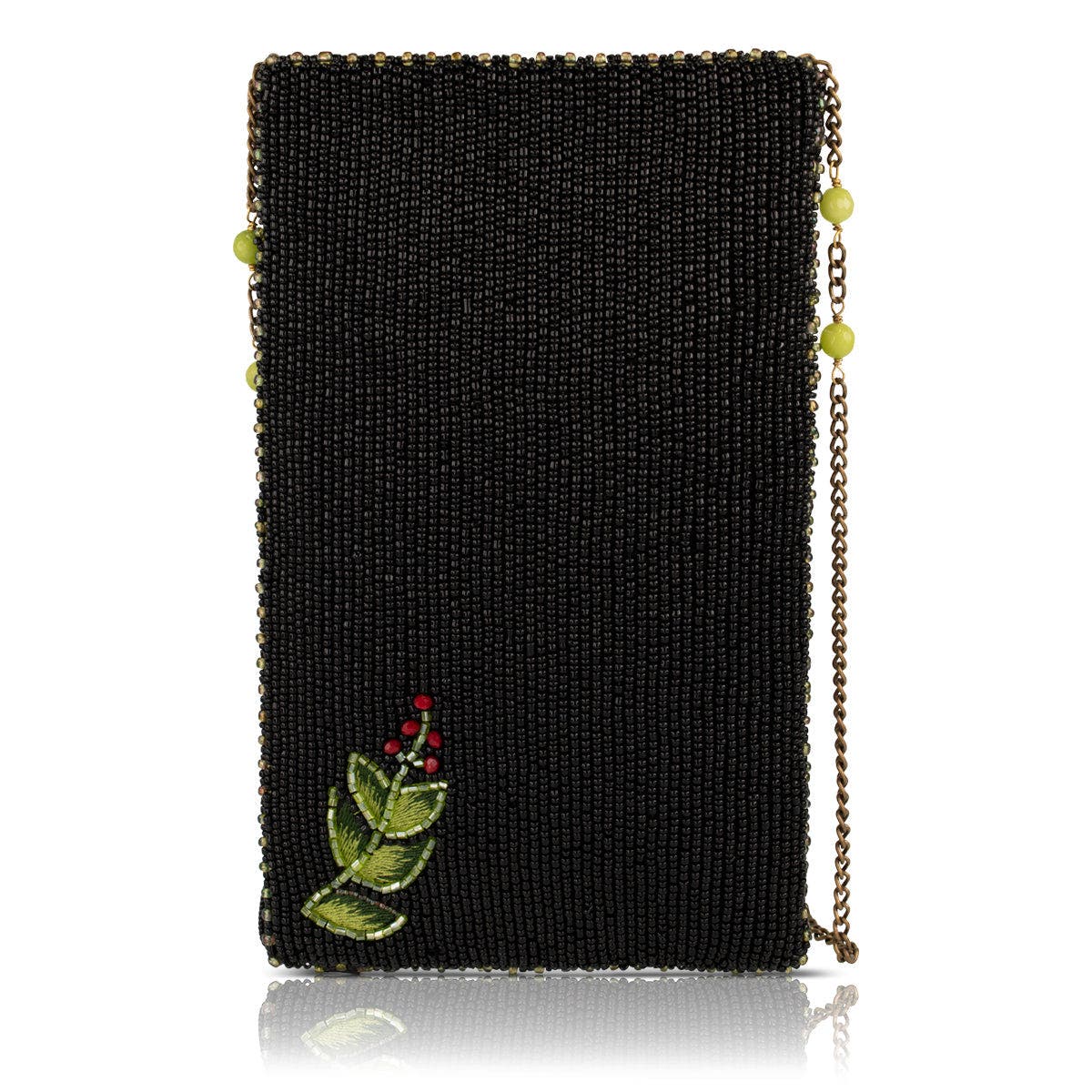 Enchanting Evening Crossbody Phone Bag, Alternate, color, Black