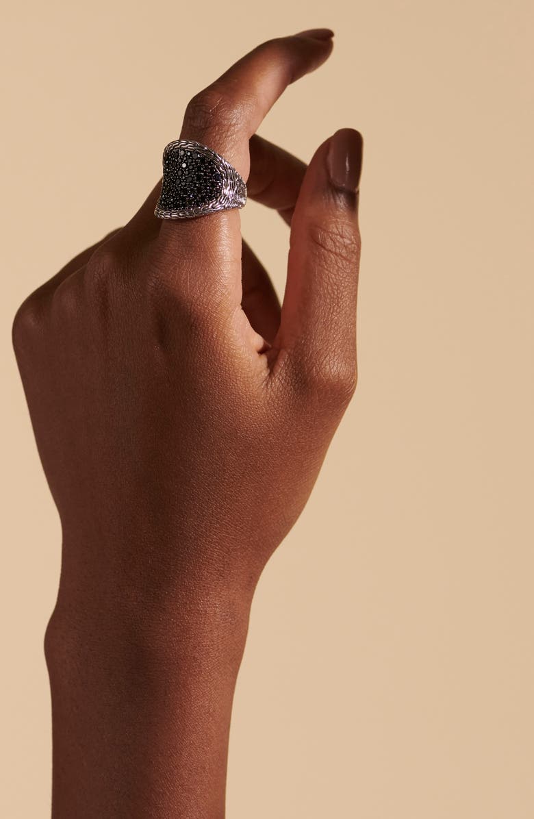 John Hardy Classic Chain Silver Saddle Ring, Alternate, color, 