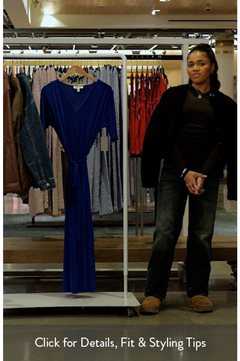 V-Neck Tie Waist Maxi Dress video