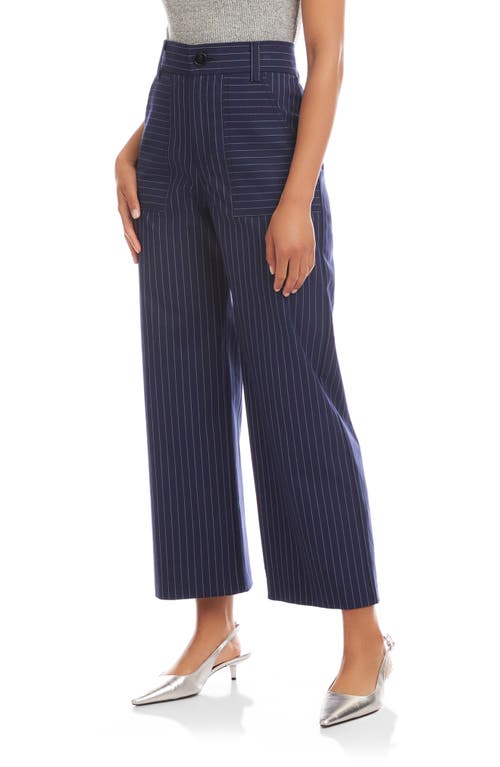 Fifteen Twenty Rylee Wide Leg Crop Pants In Blue