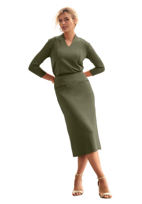 PerfectEase Midi Skirt (Plus)