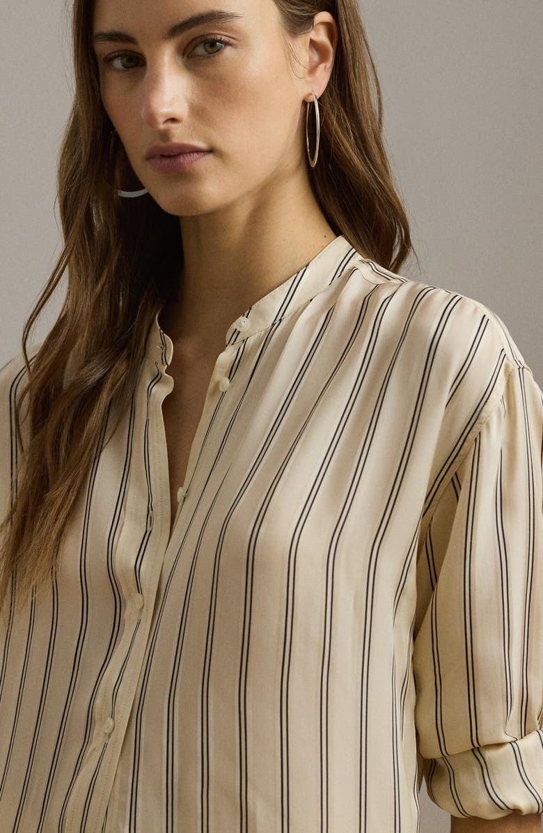 Lauren Ralph Lauren Stripe Jacquard Button-Up Tunic, Alternate, color,