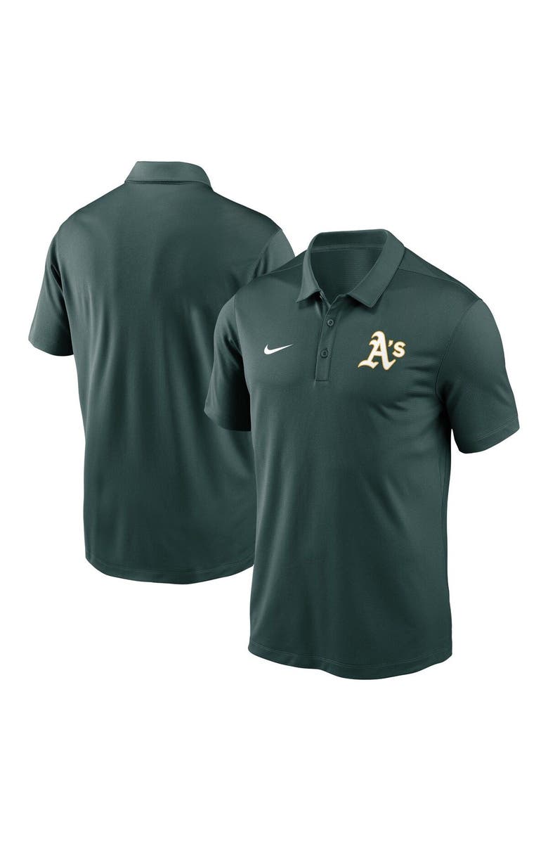 Nike Men's Nike Green Oakland Athletics Agility Performance Polo, Main, color,