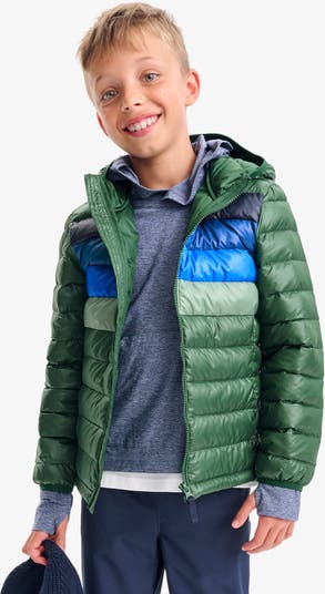 Kids Puffer Jacket In Rainbow Stripe