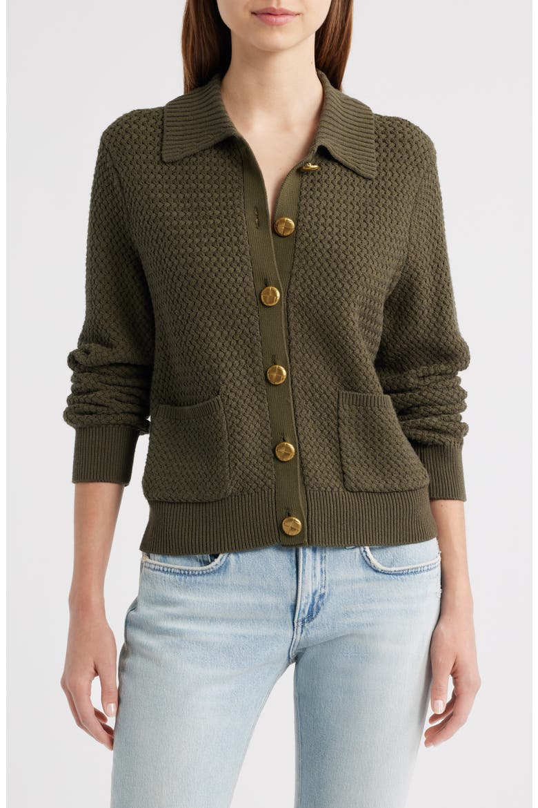 Jaz Basketweave Cardigan, Main, color, OLIVE