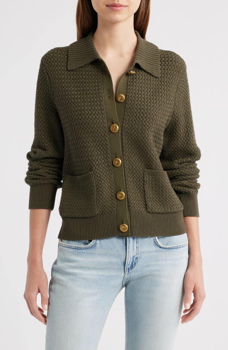 rag & bone Jaz Basketweave Cardigan, Main, color, 