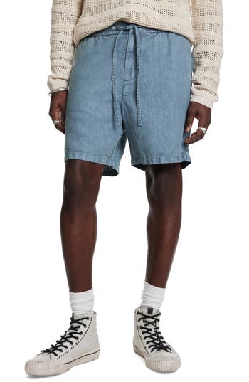 John Varvatos Daryl Drawstring Linen Blend Shorts