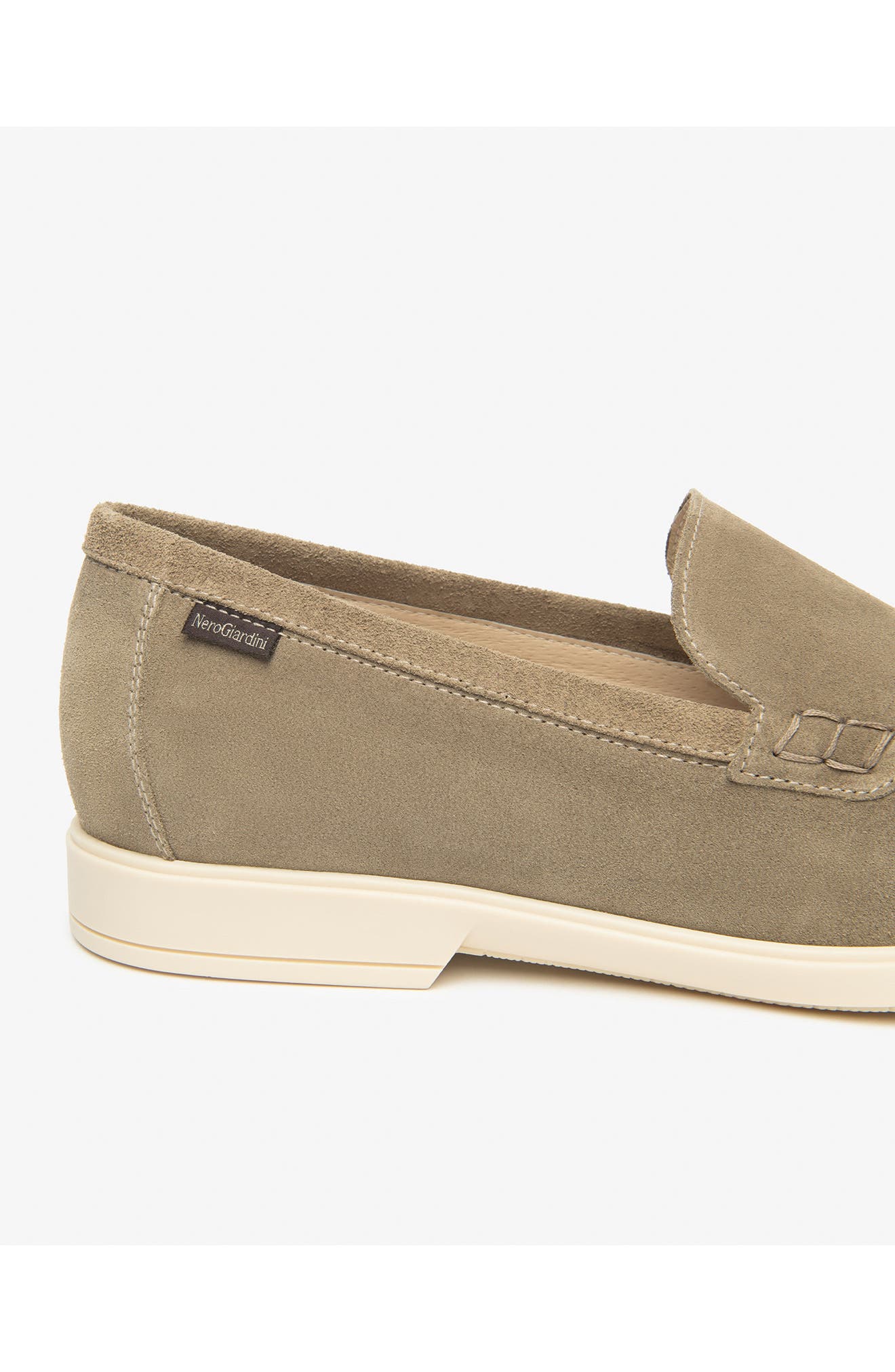 NeroGiardini Suede Slip-On Loafer, Alternate, color, Taupe