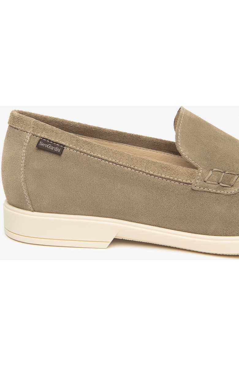 NeroGiardini Suede Slip-On Loafer, Alternate, color, Taupe
