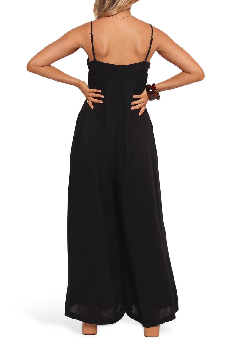 Abegail Flowy Wide Leg Jumpsuit, Alternate, color, BLACK
