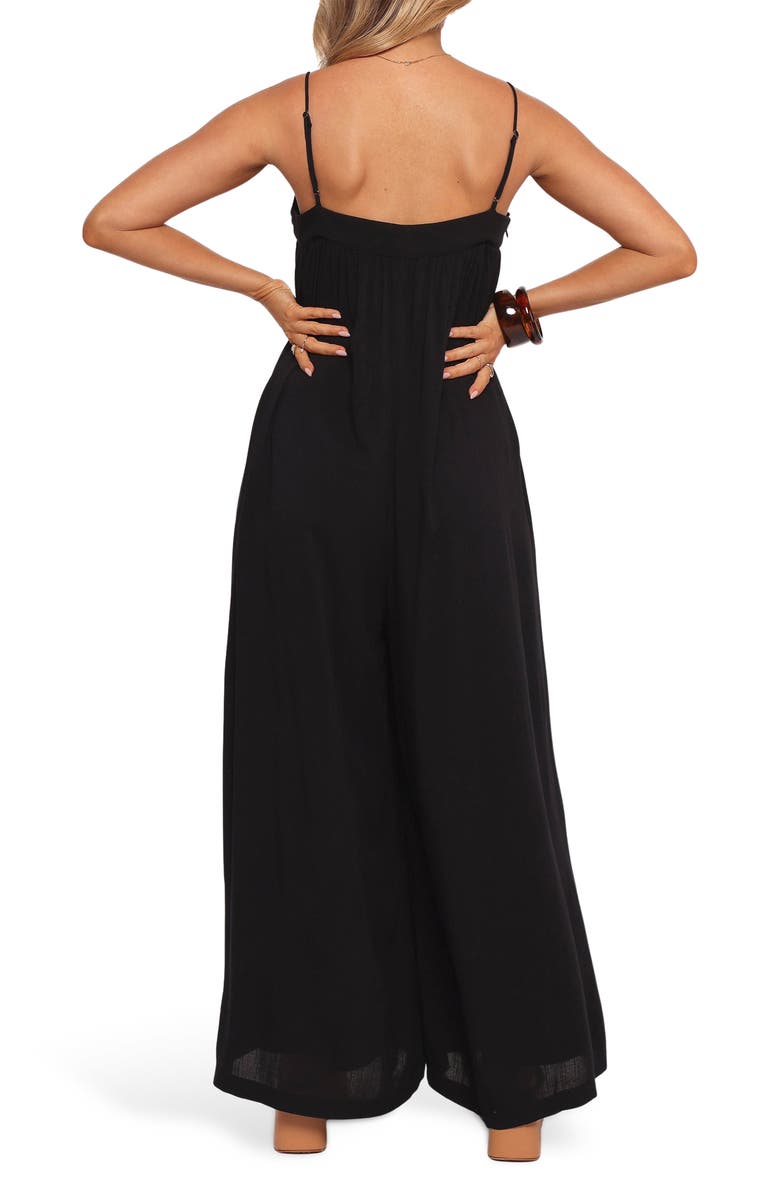Petal & Pup Abegail Flowy Wide Leg Jumpsuit, Alternate, color, Black