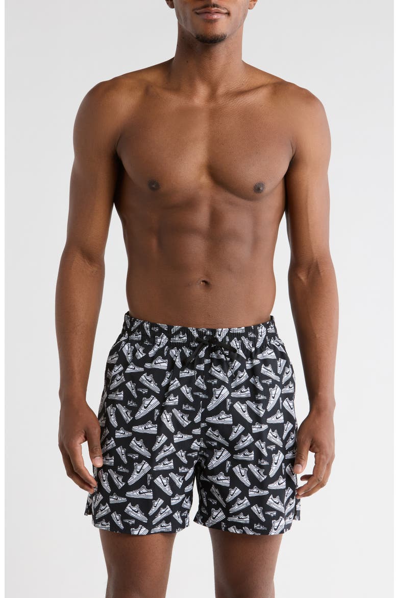 5-Inch Volley Swim Trunks, Main, color, BLACK