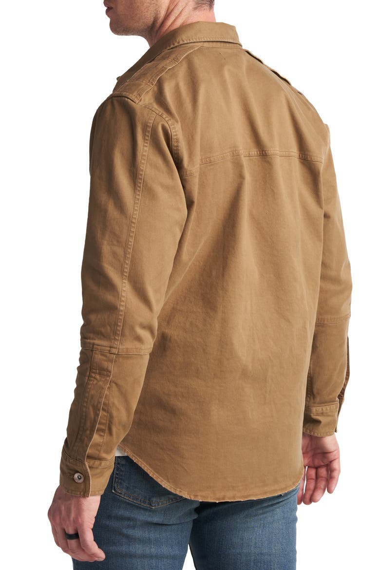 Orion Midcentury Twill Shirt Jacket, Alternate, color, UMBER