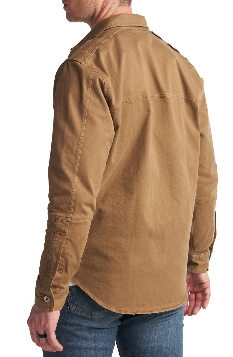 Rowan Orion Midcentury Twill Shirt Jacket, Alternate, color, Umber