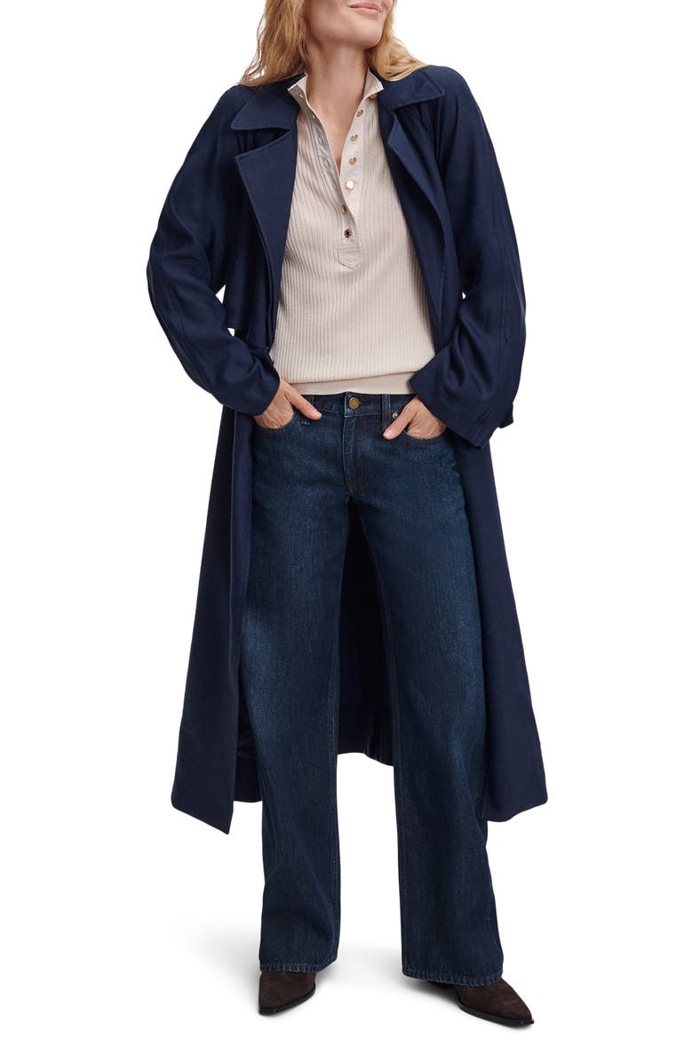 Willow Trench Coat, Alternate, color, NAVY