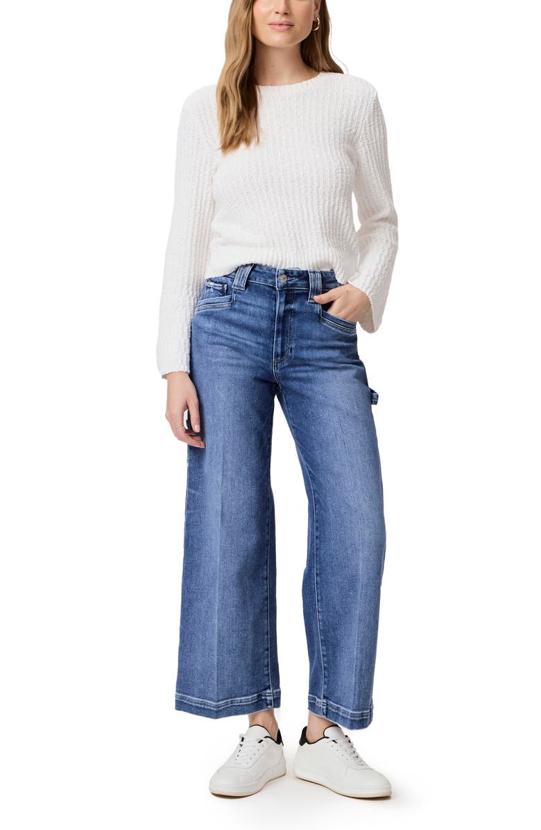 PAIGE Anessa High Waist Ankle Wide Leg Carpenter Jeans, Alternate, color, 