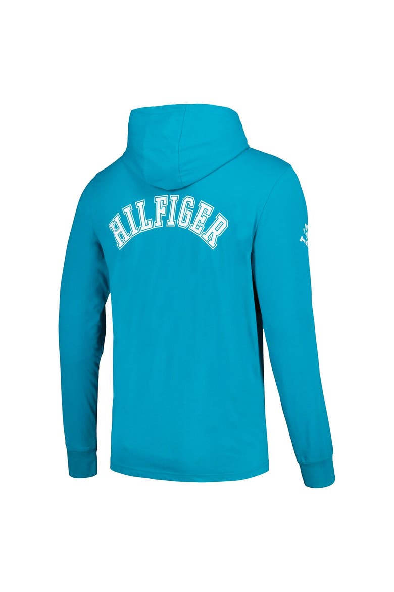 Men's Tommy Hilfiger  Aqua Miami Dolphins Morgan Long Sleeve Hoodie T-Shirt, Alternate, color, Aqua
