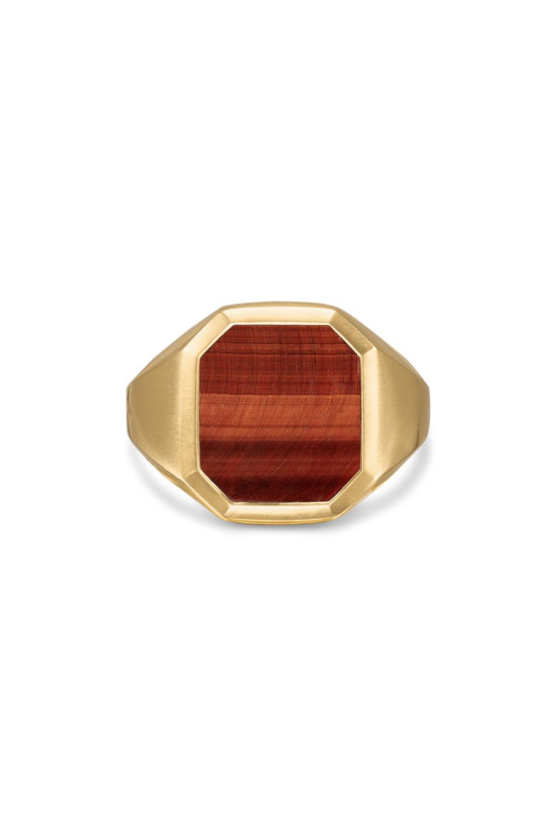 Men's Streamline Signet Ring, Main, color, GOLD