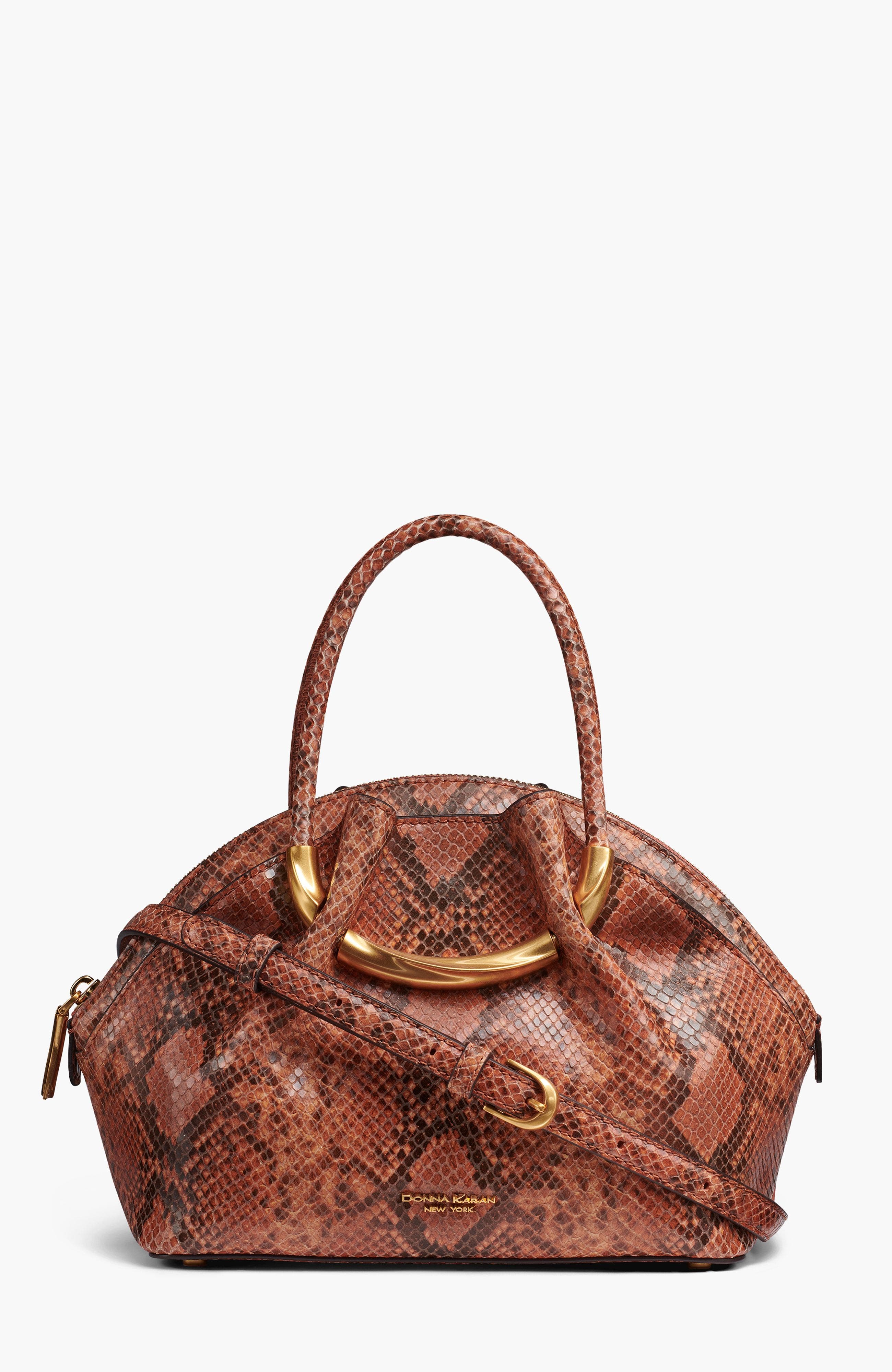 Donna Karan New York Oxford Snake Crossbody, Main, color, Amber