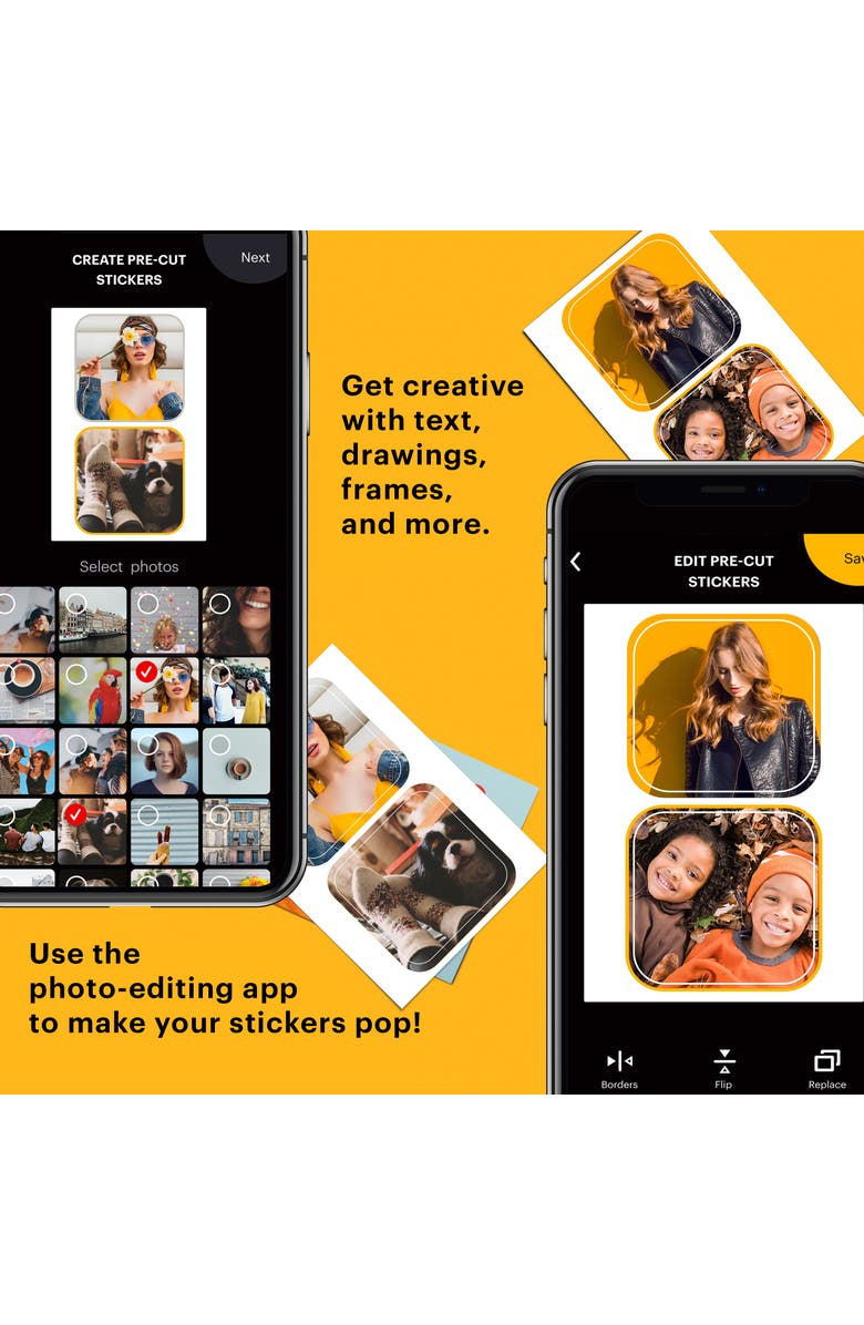 Kodak 2x3 inch Pre-Cut Sticker Photo Paper, Alternate, color, White