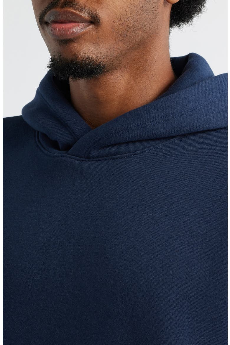 Fleece Hoodie, Alternate, color, NAVY IRIS
