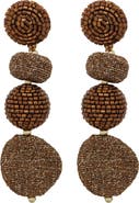 Panacea Beaded Linear Ball Drop Earrings