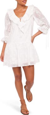 Petal & Pup Frenchy Embroidered Floral Minidress
