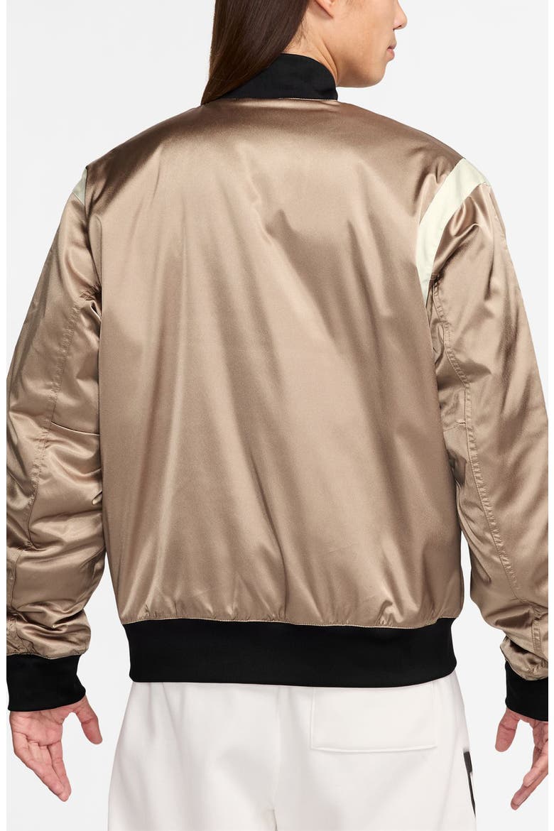 MVP Stretch Satin Varsity Jacket, Alternate, color, DESERT CAMO/ SAIL