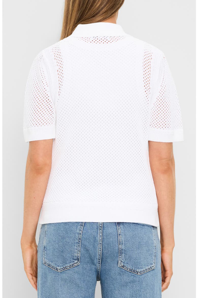 Perri Open Stitch Cotton Sweater, Alternate, color, WHITE