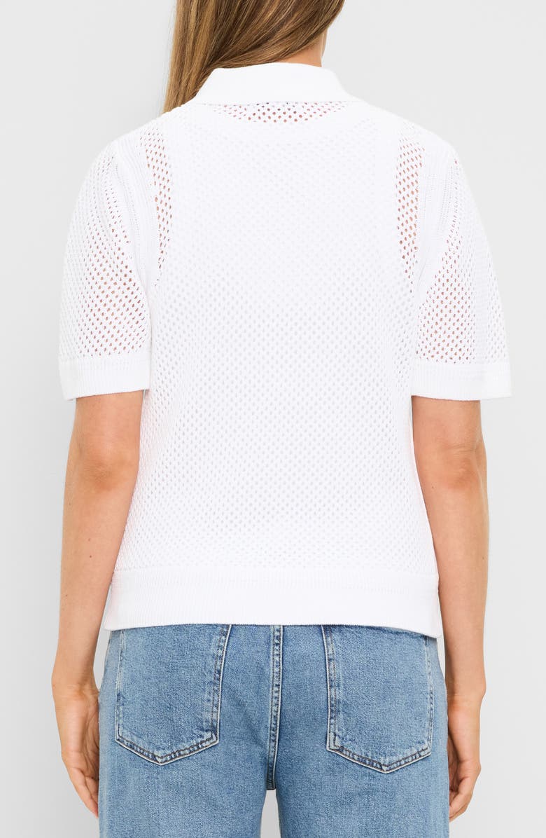 Michael Stars Perri Open Stitch Cotton Sweater, Alternate, color, White