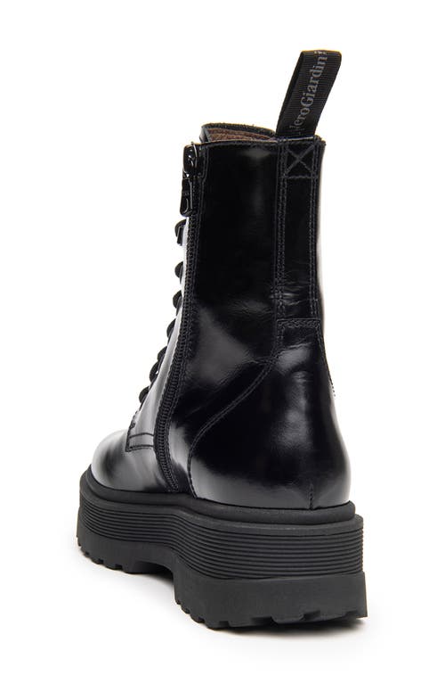 Nerogiardini Side-zip Leather Combat Boots In Black