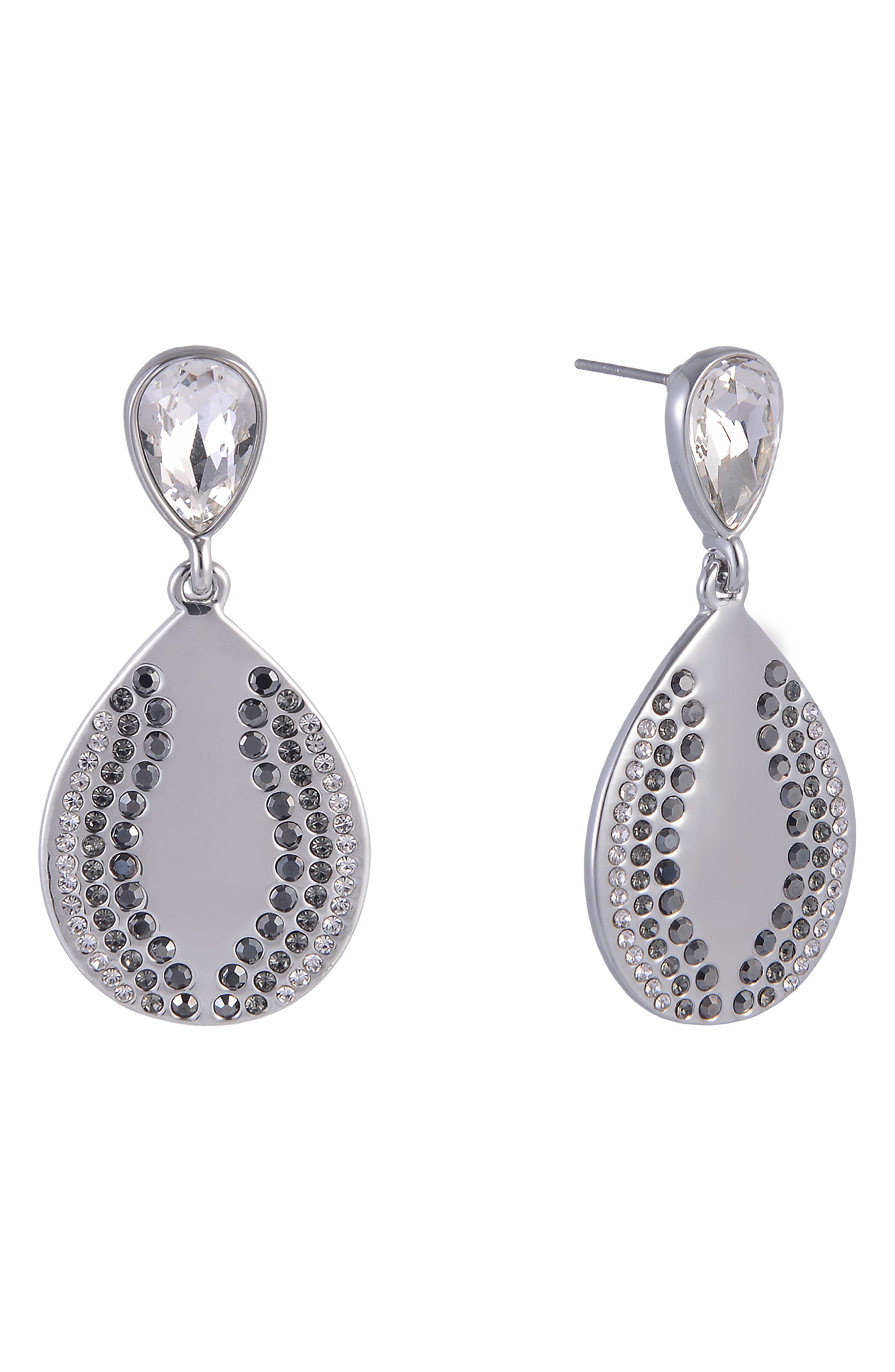 Laundry by Shelli Segal Crystal Teardrop Earrings