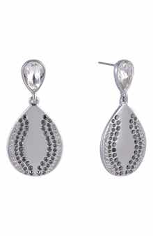 Laundry by Shelli Segal Crystal Teardrop Earrings