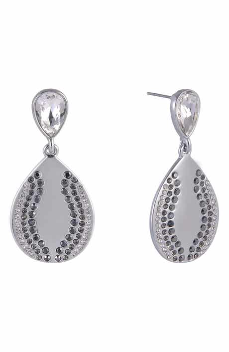 Laundry by Shelli Segal Crystal Teardrop Earrings