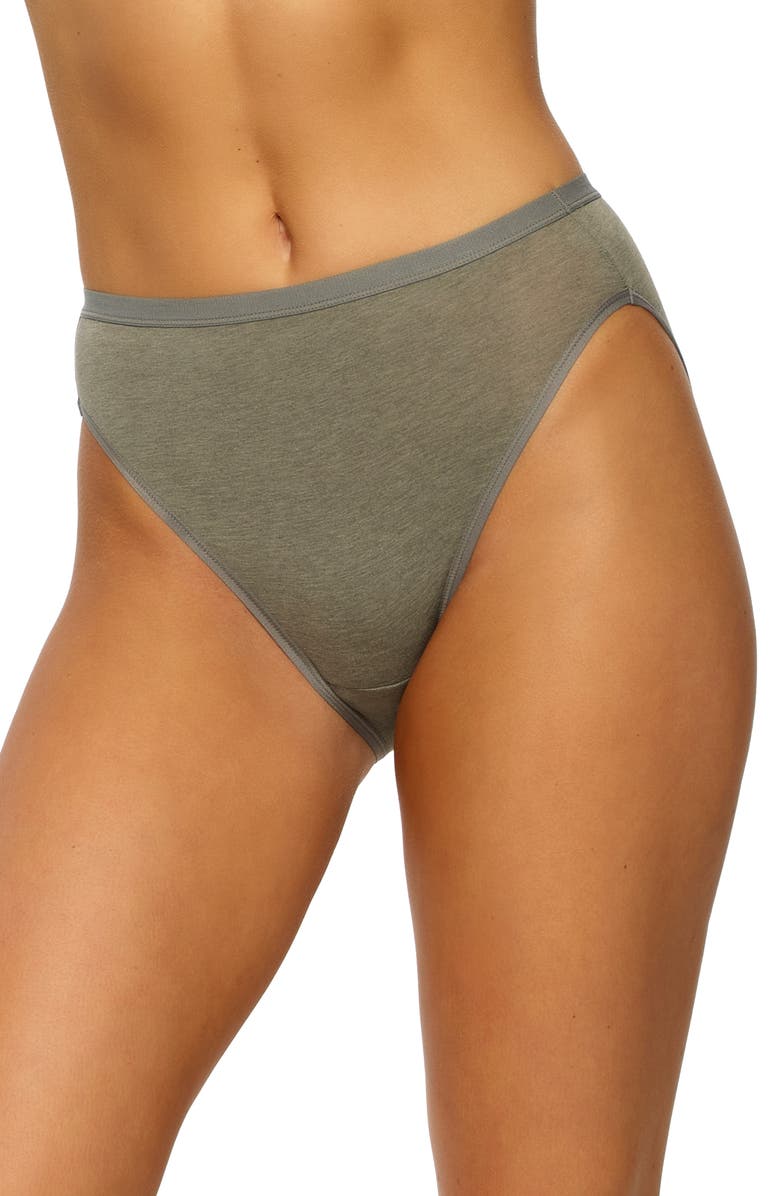 Felina High Cut Organic Stretch Cotton Bikini, Main, color,