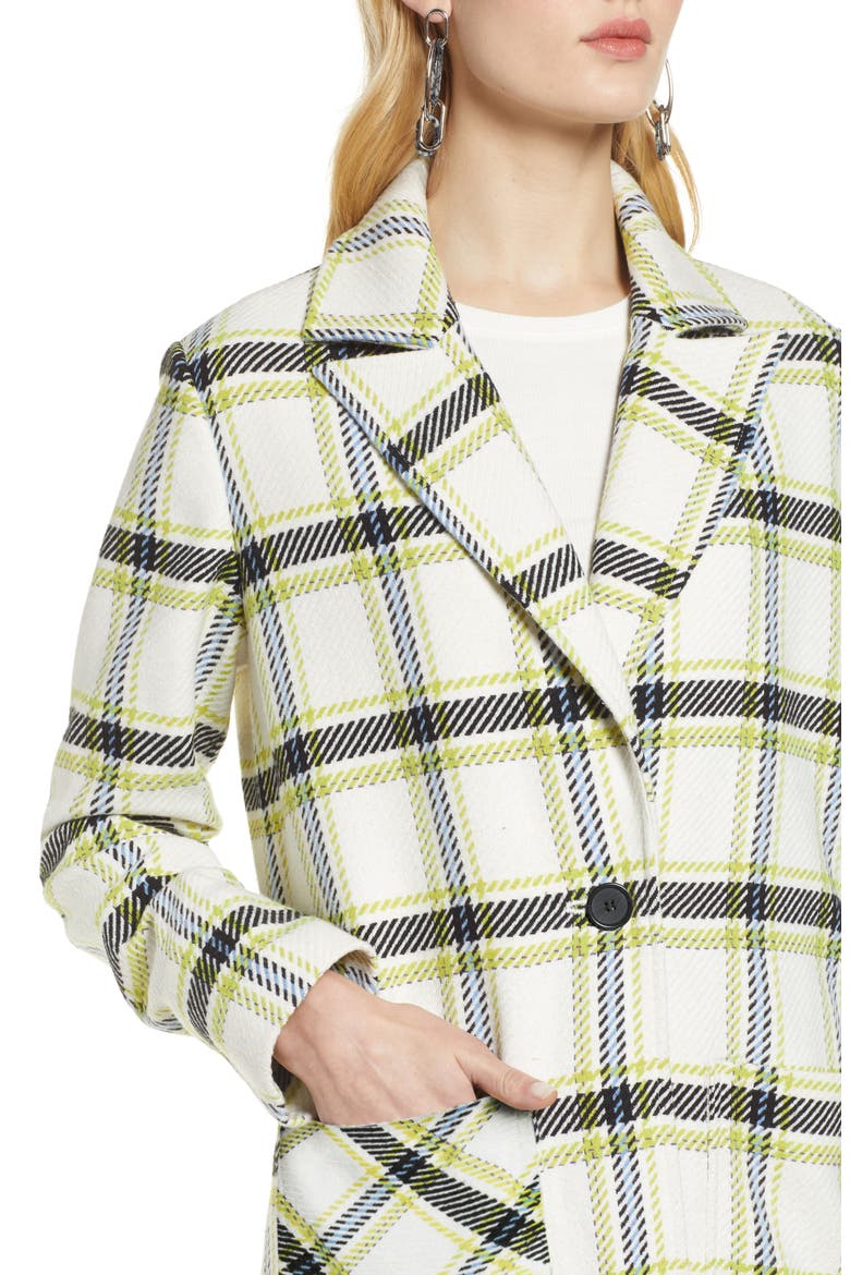 Plaid Coat, Alternate, color, IVORY MULTI CHECK