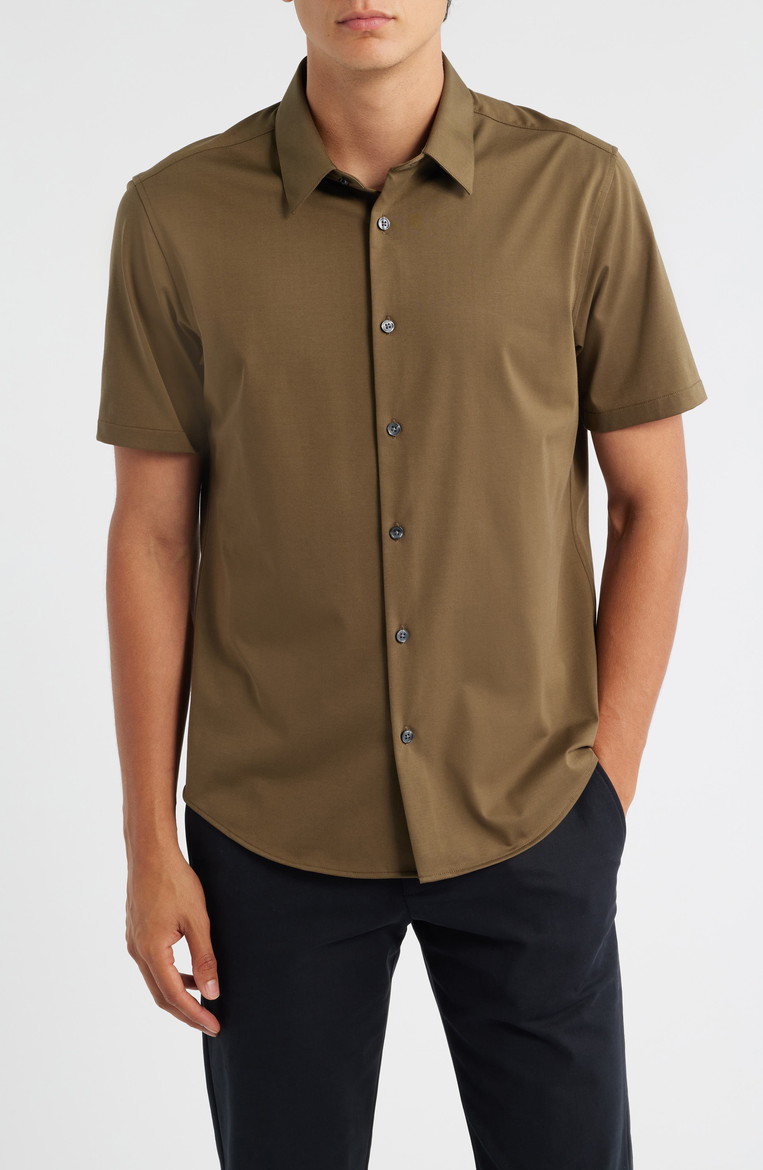 Theory Irving Short Sleeve Button-Up Shirt