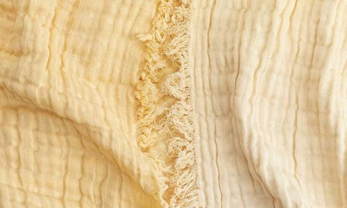 Crane Baby Ombré Cotton Muslin Blanket In Yellow