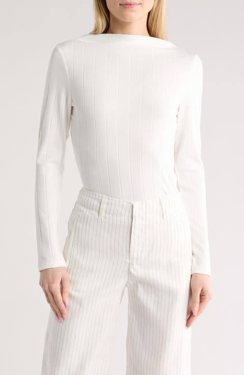 Marie Wide Ribbed Long Sleeve Top