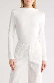 rag & bone Marie Wide Ribbed Long Sleeve Top