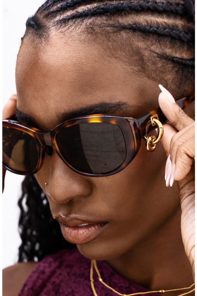 Melialani Polarized ContourBridge™ Oval Sunglasses, Alternate, color, CAPPUCCINO / TAN LENSES