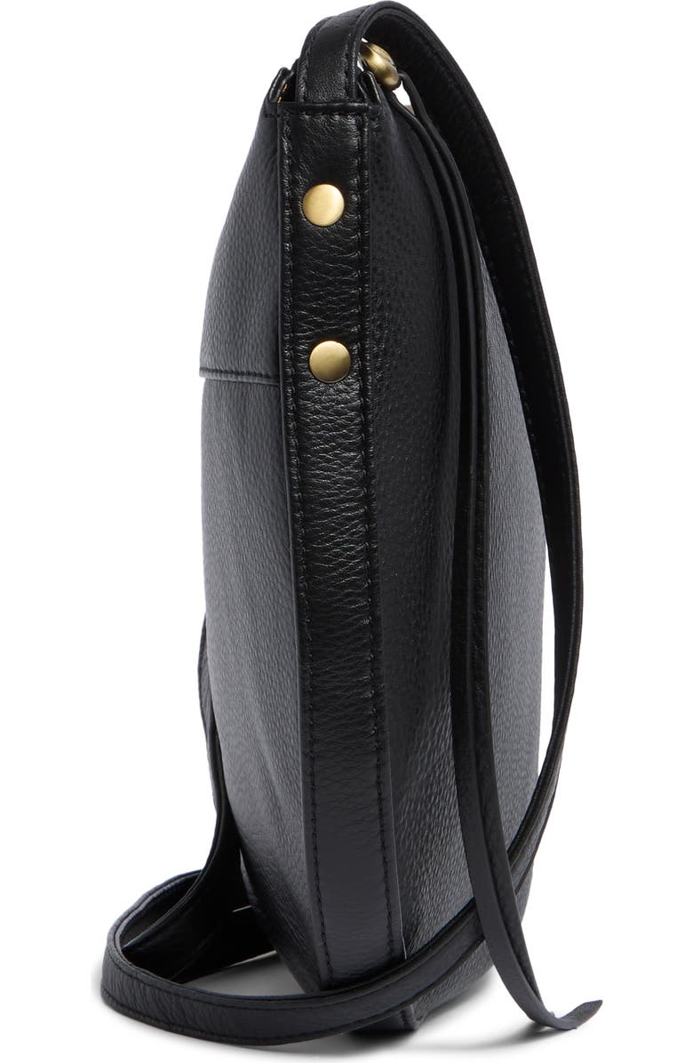 HOBO Cosmo Leather Shoulder Bag, Alternate, color, Black
