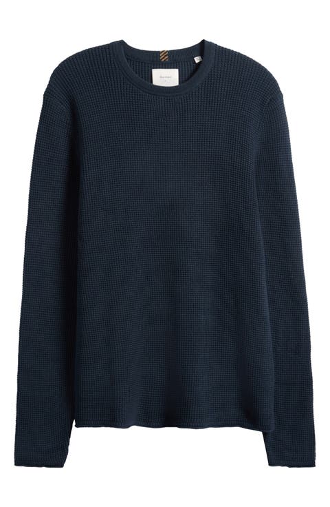 Martin Mini Waffle Crewneck Cotton & Cashmere Sweater