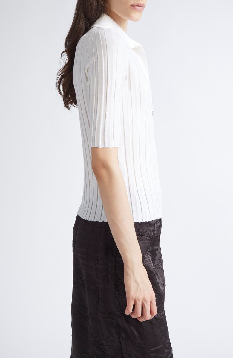 NACKIYÈ Sugarman Rib Wool Polo Sweater, Alternate, color, Kaimak