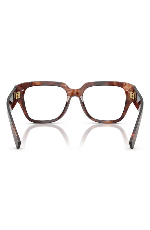 Dolce & Gabbana Dolce&gabbana 54mm Square Optical Glasses In Red Havana