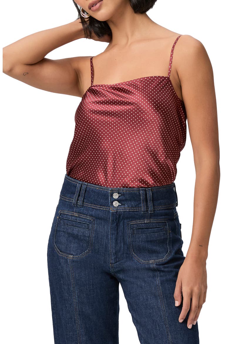 Veronique Silk Cami, Main, color, OXBLOOD/ TRAVERTINE