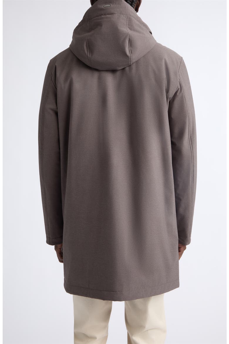 Comfort Stretch Longline Parka with Removable Hood, Alternate, color, 8800 CHOCOLATE BROWN