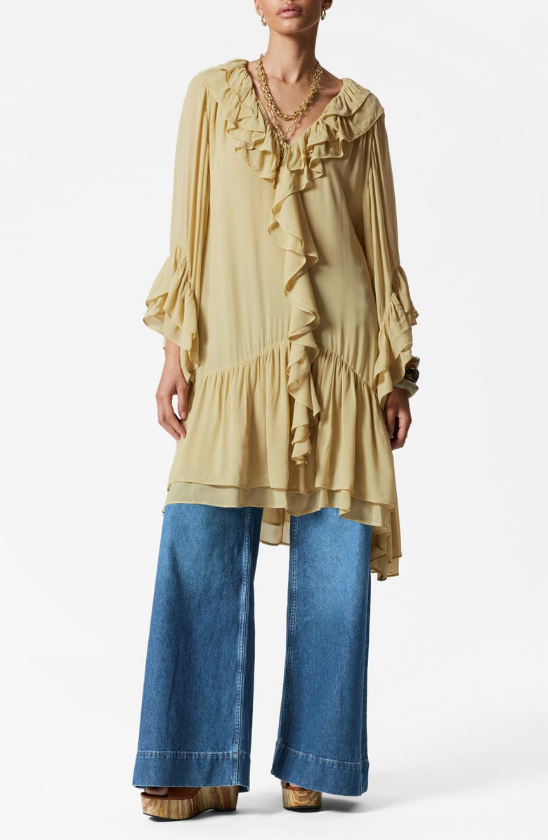 & Other Stories Flounced Drop Waist Dress, Main, color, 