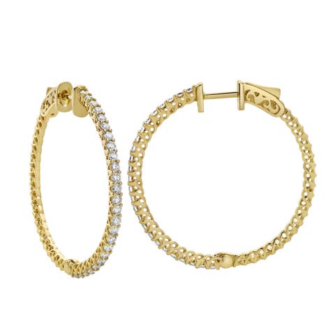 Sepharna 14K Gold Diamond Hoop Earrings - 1.2 Cts