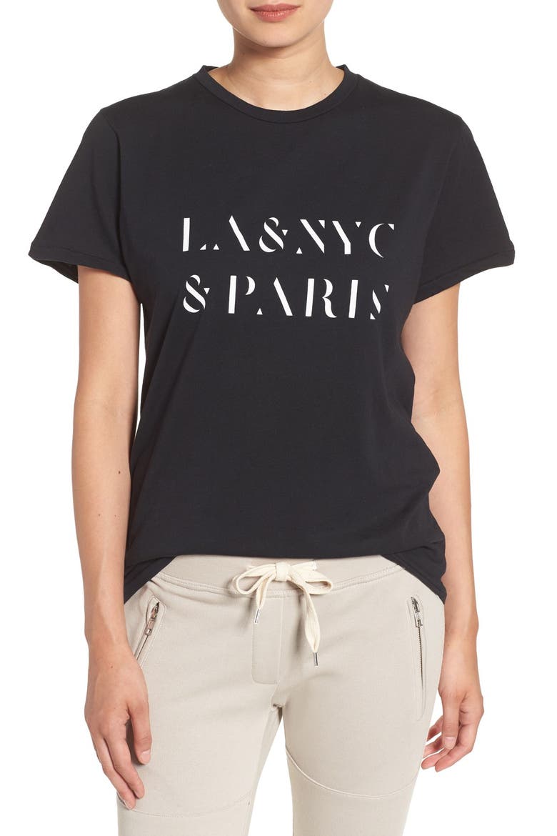 'Cities' Graphic Tee, Main, color, BLACK